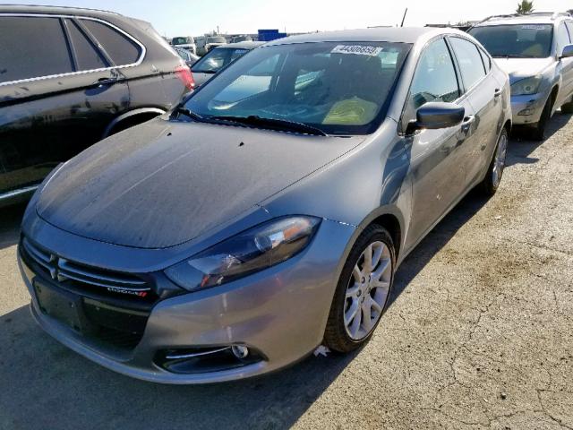 1C3CDFBH5DD256757 - 2013 DODGE DART SXT GRAY photo 2