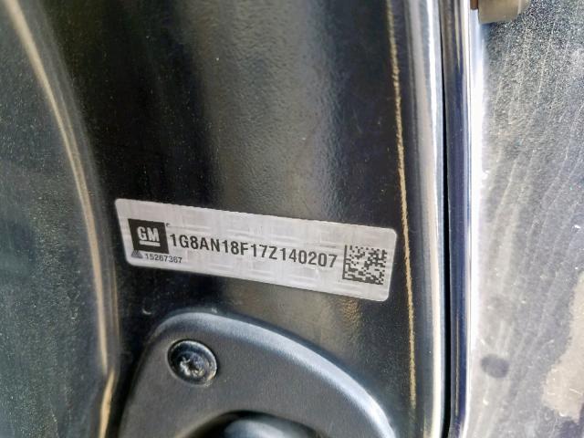 1G8AN18F17Z140207 - 2007 SATURN ION LEVEL BLUE photo 10