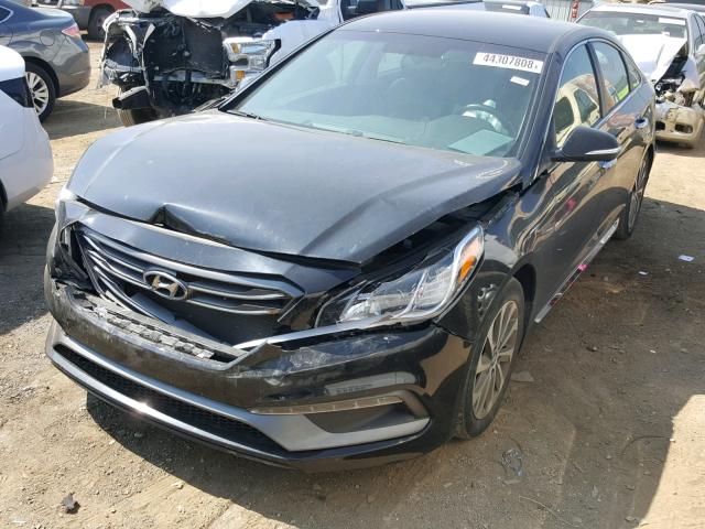 5NPE34AF3FH155676 - 2015 HYUNDAI SONATA SPO BLACK photo 2