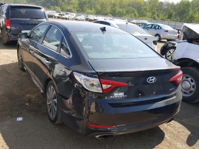 5NPE34AF3FH155676 - 2015 HYUNDAI SONATA SPO BLACK photo 3