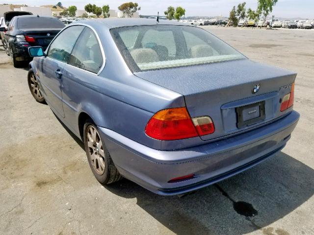 WBABM3346YJN61464 - 2000 BMW 323 CI BLUE photo 3