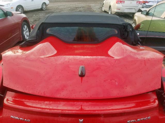 1G2MB35B48Y100949 - 2008 PONTIAC SOLSTICE RED photo 6