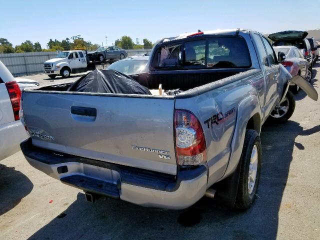 5TFTU4GN4FX084883 - 2015 TOYOTA TACOMA PRE SILVER photo 4