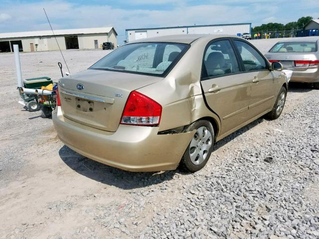 KNAFE221395655490 - 2009 KIA SPECTRA EX GOLD photo 4