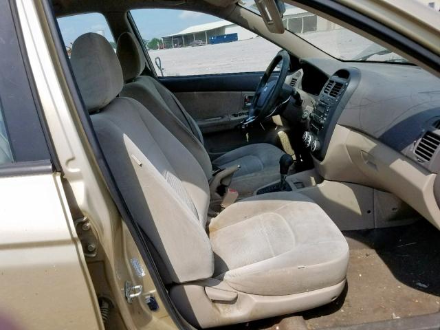 KNAFE221395655490 - 2009 KIA SPECTRA EX GOLD photo 5