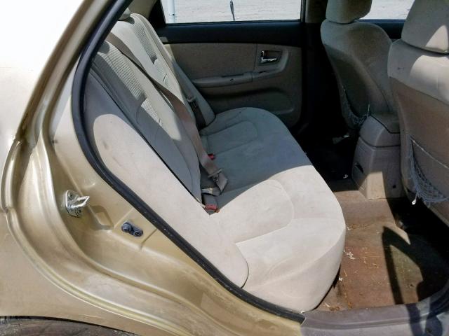 KNAFE221395655490 - 2009 KIA SPECTRA EX GOLD photo 6