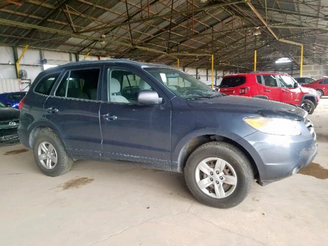 5NMSG73D19H271979 - 2009 HYUNDAI SANTA FE G BLUE photo 1