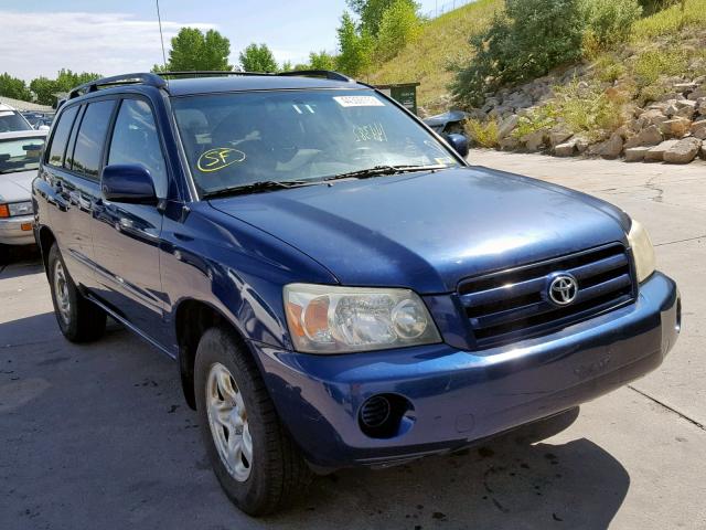 JTEDD21A540089073 - 2004 TOYOTA HIGHLANDER BLUE photo 1