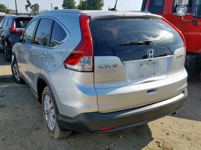 2HKRM4H7XCH618566 - 2012 HONDA CR-V EXL SILVER photo 3