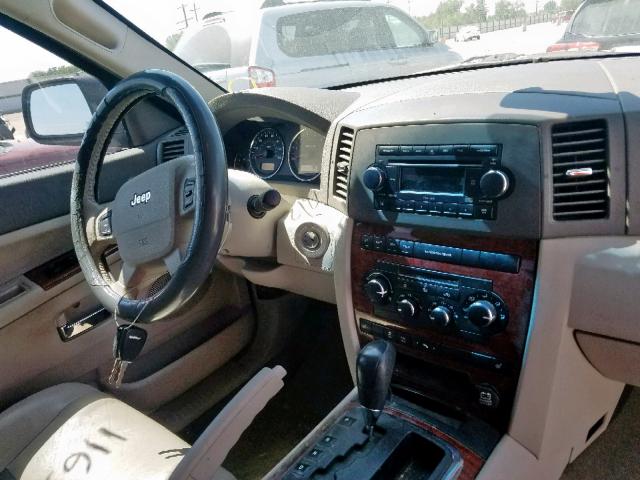 1J4HR58265C606494 - 2005 JEEP GRAND CHER BEIGE photo 9