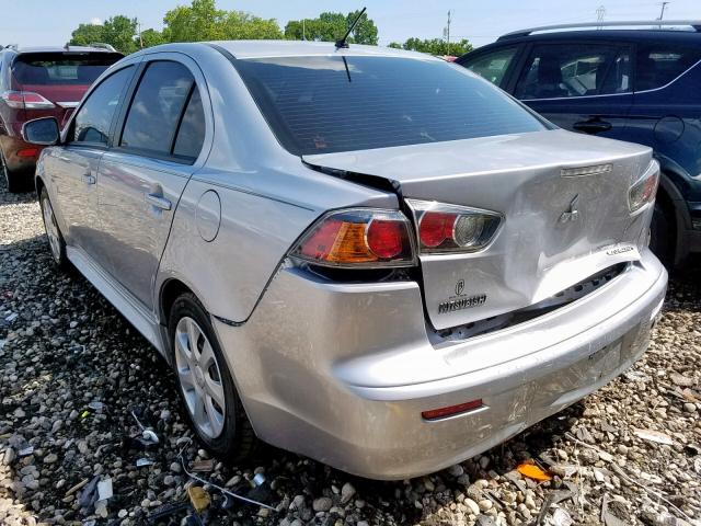 JA32U2FU0FU010868 - 2015 MITSUBISHI LANCER ES SILVER photo 3