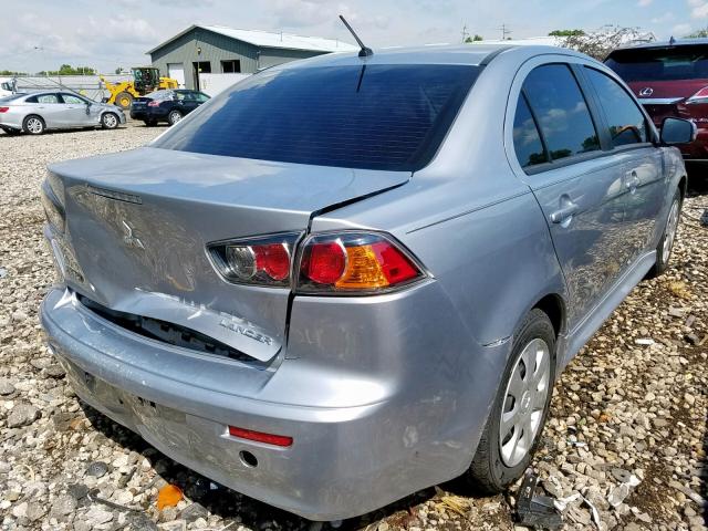 JA32U2FU0FU010868 - 2015 MITSUBISHI LANCER ES SILVER photo 4