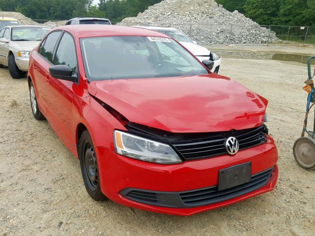 3VW2K7AJ2CM391802 - 2012 VOLKSWAGEN JETTA BASE RED photo 1