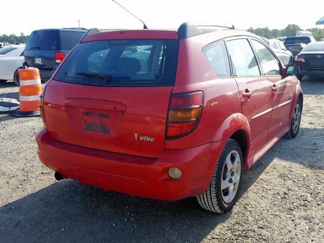 5Y2SL65896Z433631 - 2006 PONTIAC VIBE RED photo 4