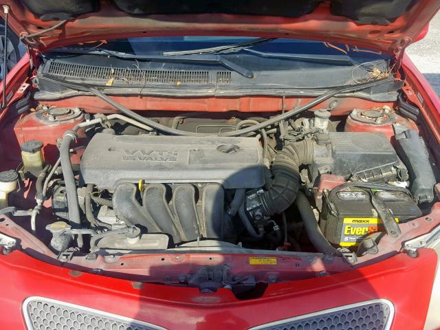 5Y2SL65896Z433631 - 2006 PONTIAC VIBE RED photo 7