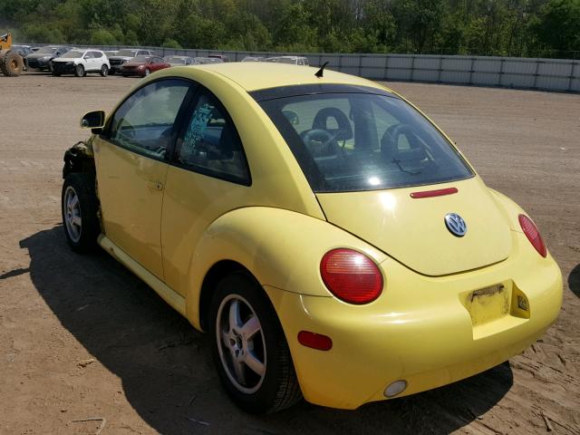 3VWDD21C8YM463293 - 2000 VOLKSWAGEN NEW BEETLE ყვითელი ფოტო 3