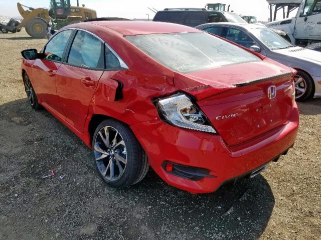 2HGFC2F88KH558799 - 2019 HONDA CIVIC SPOR RED photo 3