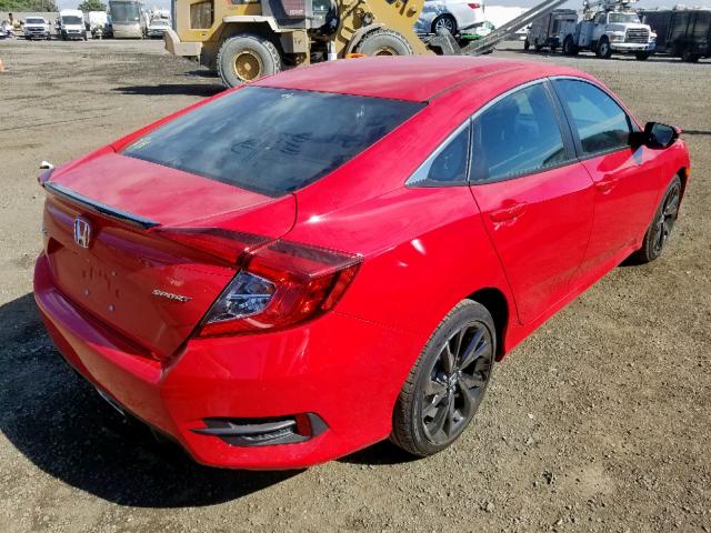 2HGFC2F88KH558799 - 2019 HONDA CIVIC SPOR RED photo 4