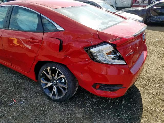 2HGFC2F88KH558799 - 2019 HONDA CIVIC SPOR RED photo 9