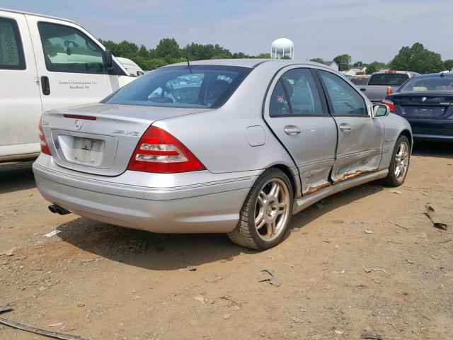 WDBRF65J43F372970 - 2003 MERCEDES-BENZ C 32 AMG K SILVER photo 4