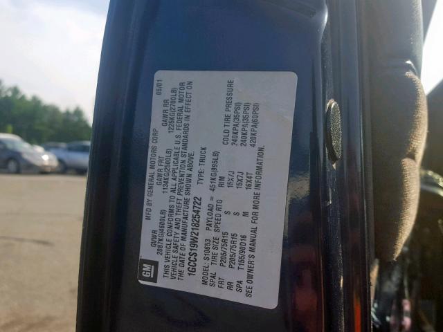 1GCCS19W218254722 - 2001 CHEVROLET S TRUCK S1 BLUE photo 10