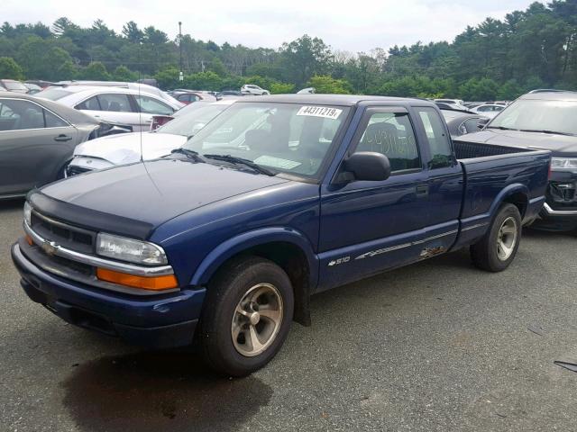 1GCCS19W218254722 - 2001 CHEVROLET S TRUCK S1 BLUE photo 2