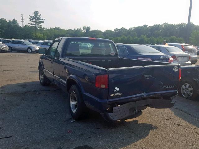 1GCCS19W218254722 - 2001 CHEVROLET S TRUCK S1 BLUE photo 3