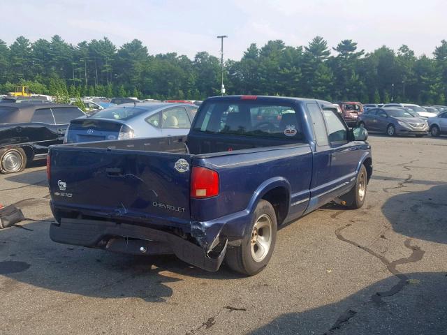 1GCCS19W218254722 - 2001 CHEVROLET S TRUCK S1 BLUE photo 4