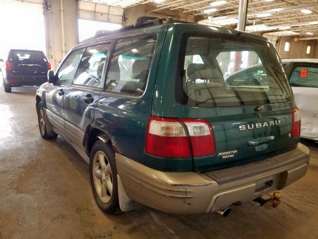 JF1SF65581H739950 - 2001 SUBARU FORESTER S GREEN photo 3