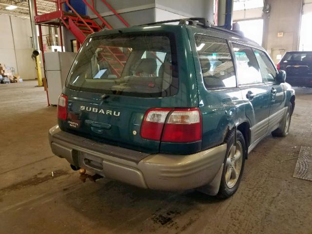 JF1SF65581H739950 - 2001 SUBARU FORESTER S GREEN photo 4