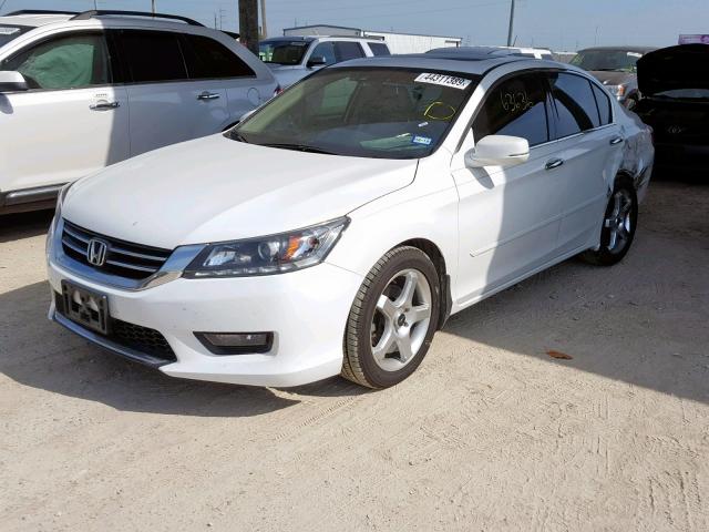 1HGCR3F87EA037065 - 2014 HONDA ACCORD EXL WHITE photo 2