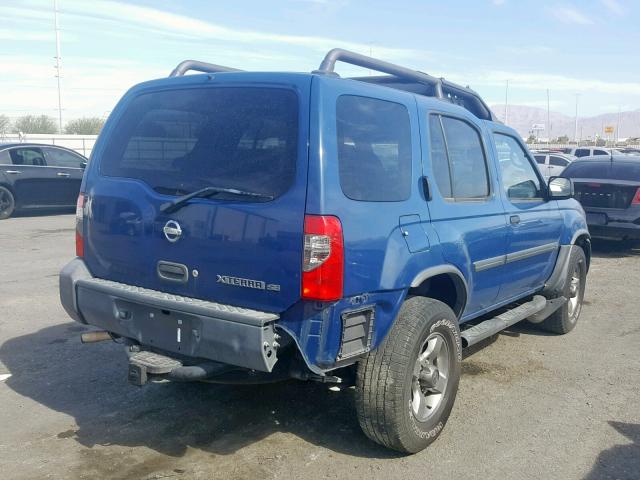 5N1ED28T02C602799 - 2002 NISSAN XTERRA XE BLUE photo 4