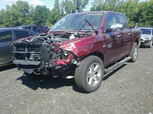 1C6RR7LT2HS598353 - 2017 RAM 1500 SLT MAROON photo 2