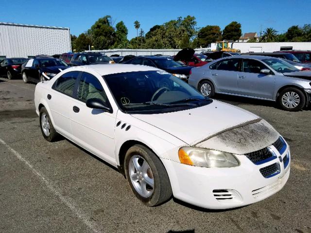 1B3EL36T84N111518 - 2004 DODGE STRATUS SE WHITE photo 1