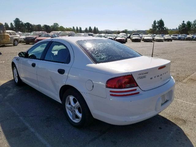 1B3EL36T84N111518 - 2004 DODGE STRATUS SE WHITE photo 3