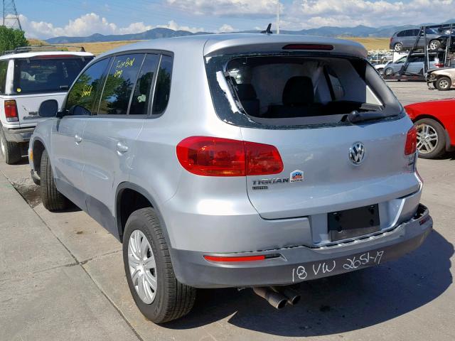 WVGBV7AX6JK003131 - 2018 VOLKSWAGEN TIGUAN LIM SILVER photo 3