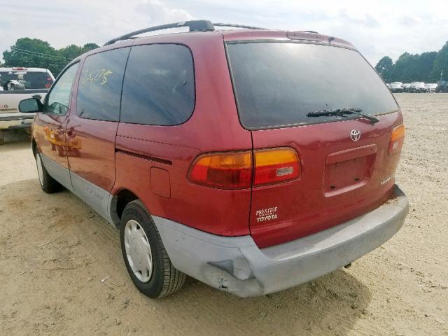 4T3ZF13C8YU174293 - 2000 TOYOTA SIENNA LE RED photo 3