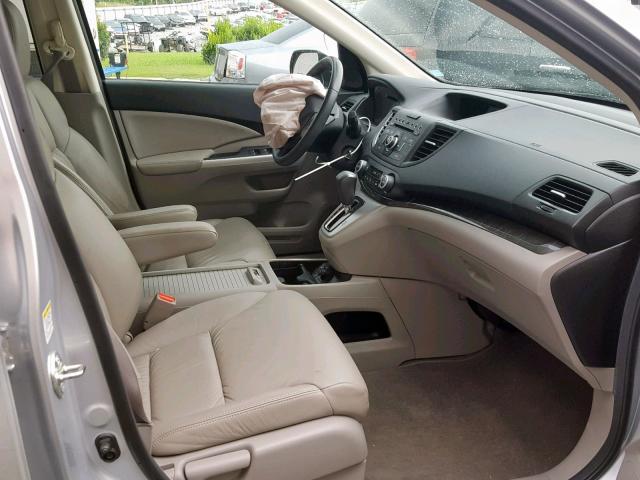 2HKRM4H76EH679027 - 2014 HONDA CR-V EXL SILVER photo 5