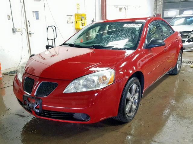 1G2ZF55B064274057 - 2006 PONTIAC G6 SE RED photo 2