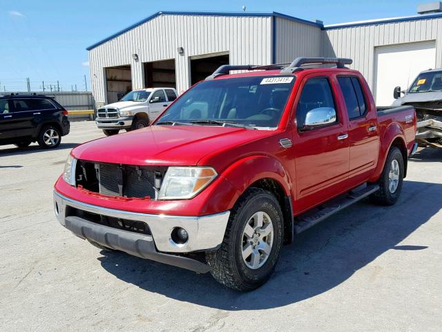 1N6AD07U97C443822 - 2007 NISSAN FRONTIER C RED photo 2