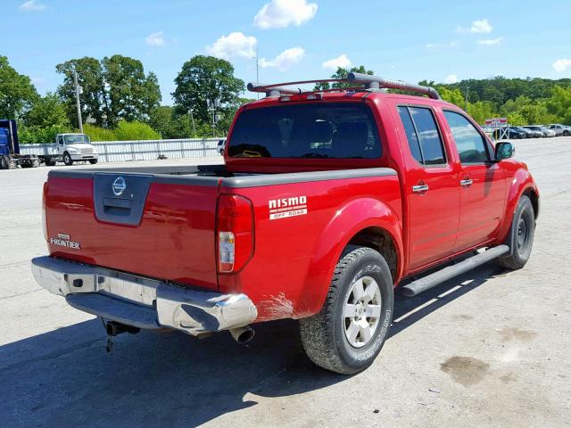 1N6AD07U97C443822 - 2007 NISSAN FRONTIER C RED photo 4