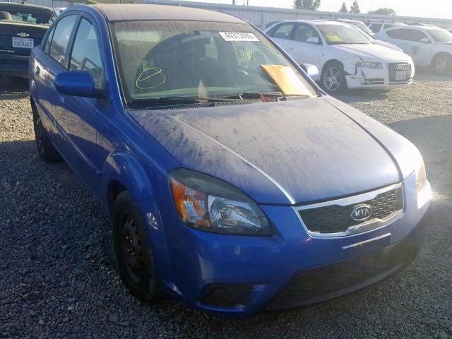 KNADH4A3XA6645082 - 2010 KIA RIO LX BLUE photo 1