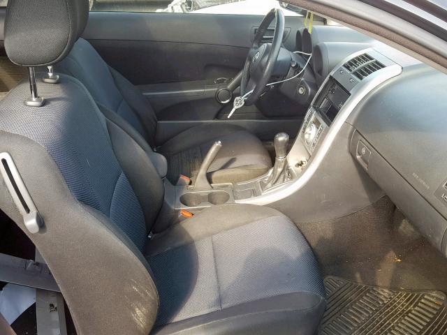 JTKDE177350005057 - 2005 TOYOTA SCION TC შავი ფოტო 5