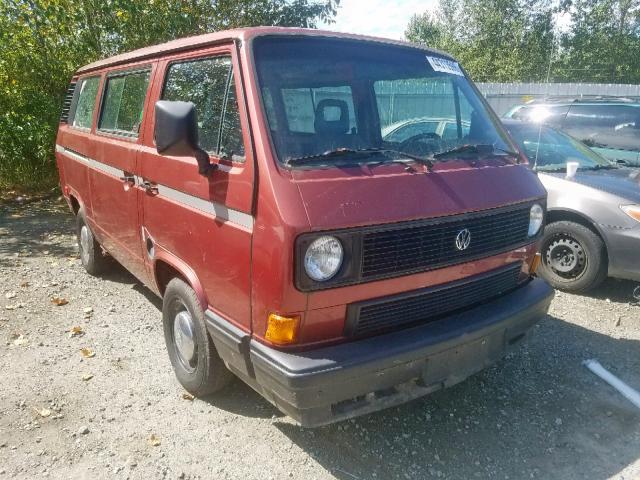 WV2YB0252KH051835 - 1989 VOLKSWAGEN VANAGON BU RED photo 1