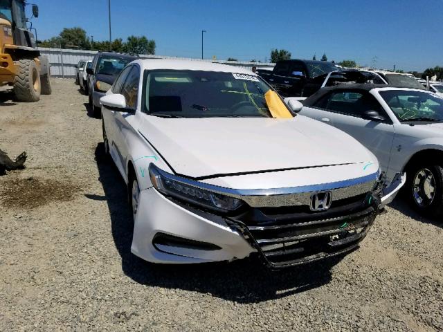 1HGCV1F10JA194790 - 2018 HONDA ACCORD LX WHITE photo 1