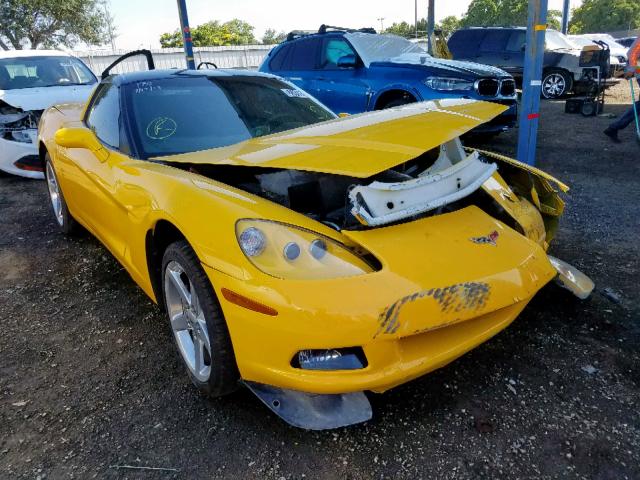 1G1YY24U755107537 - 2005 CHEVROLET CORVETTE YELLOW photo 1