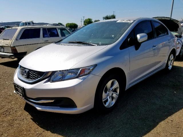 2HGFB2F51FH513427 - 2015 HONDA CIVIC LX SILVER photo 2