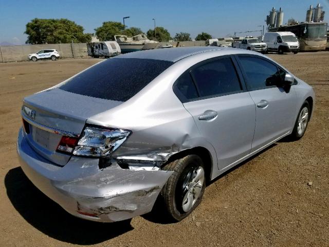 2HGFB2F51FH513427 - 2015 HONDA CIVIC LX SILVER photo 4