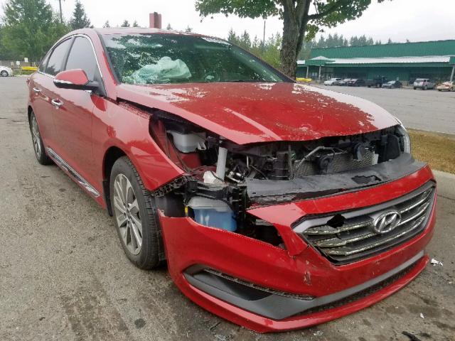 5NPE34AF6HH468904 - 2017 HYUNDAI SONATA SPO RED photo 1