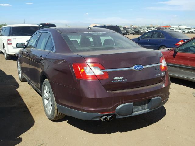 1FAHP2EW6BG163887 - 2011 FORD TAURUS SEL MAROON photo 3